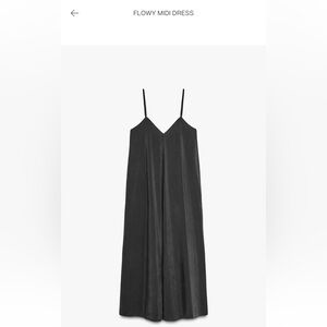 Zara Flowy Midi Dress size M in navy